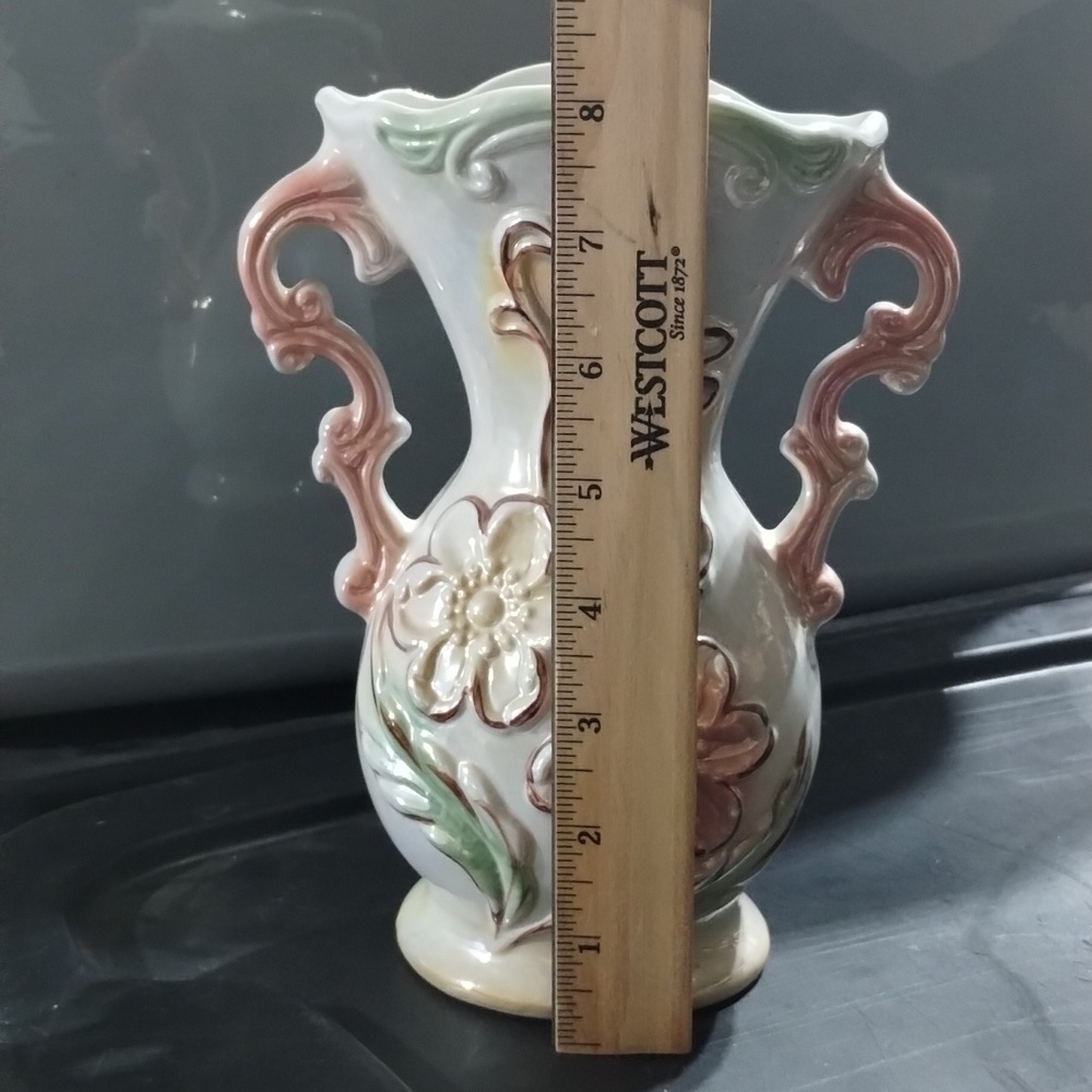 Made in Brazil Ceramic Pottery lustreware lusterware vintage vase 8" - Picture 9 of 10